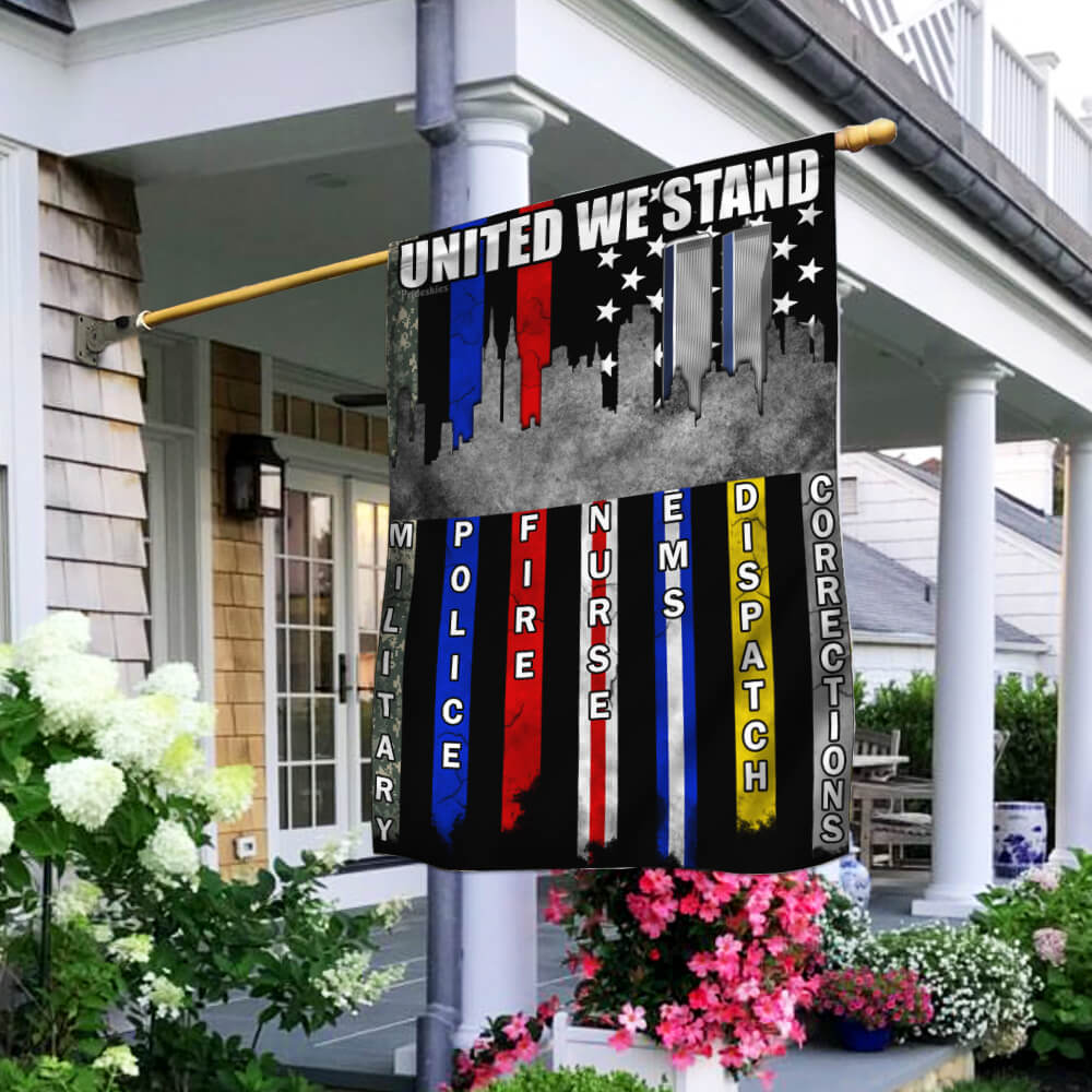 United We Stand 9 11 September 11th First Responder Flag - Liberish