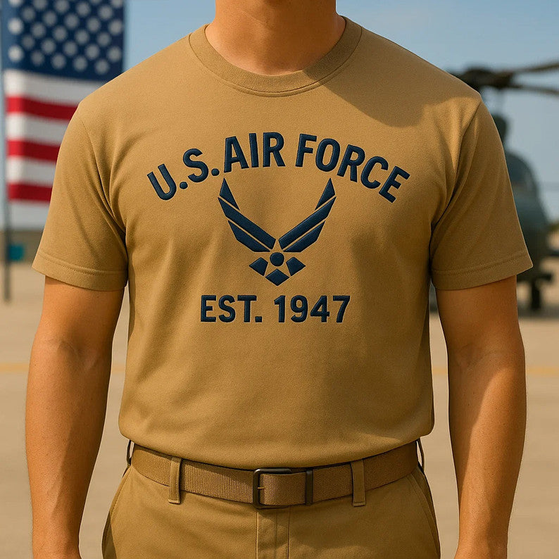 US Air Force Fly Fight Win T-Shirt Men's Patriotic Shirt Air Force Gifts - Liberish