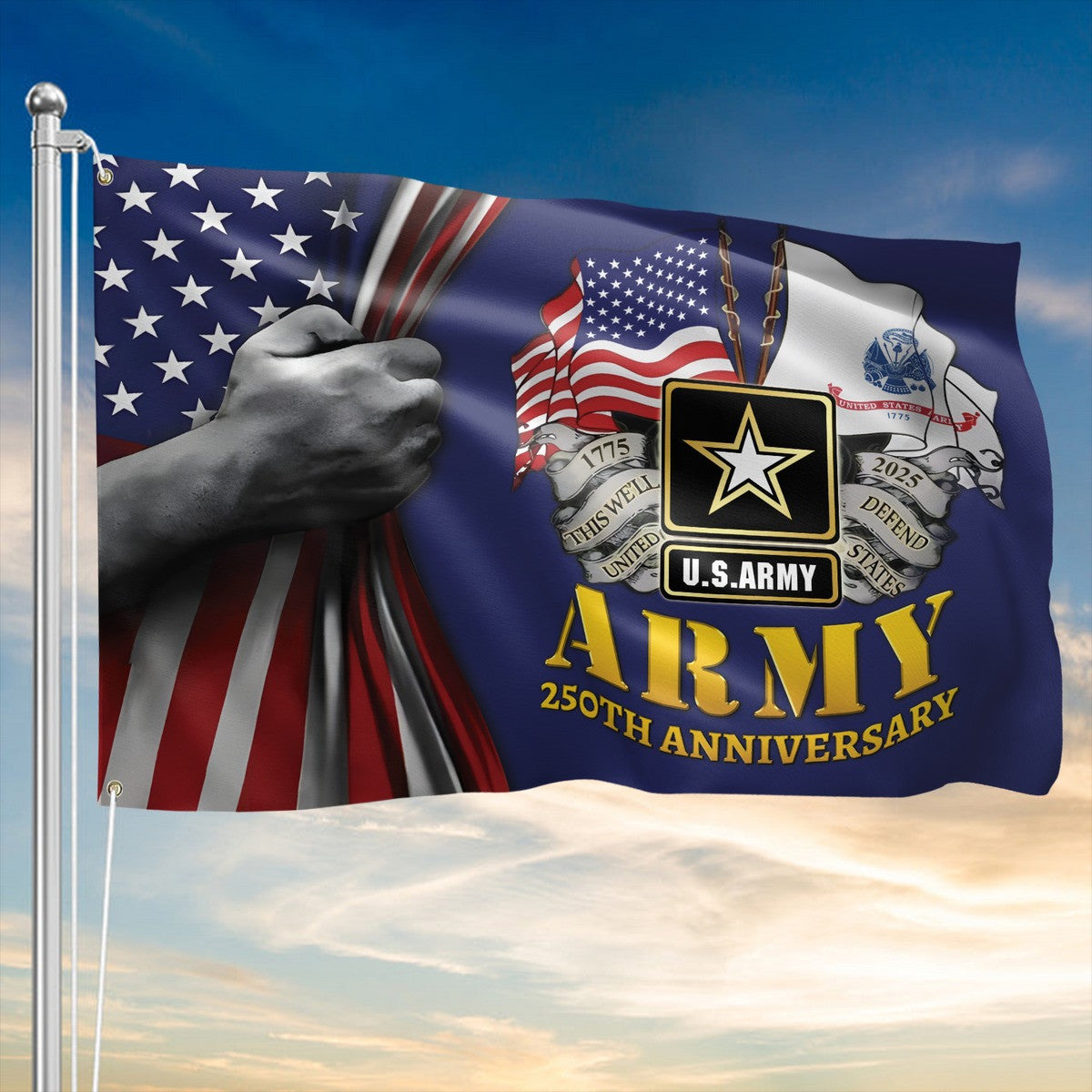 US Army 1775 2025 250Th Anniversary Flag Proud Military Patriotic Flag Decor - Liberish