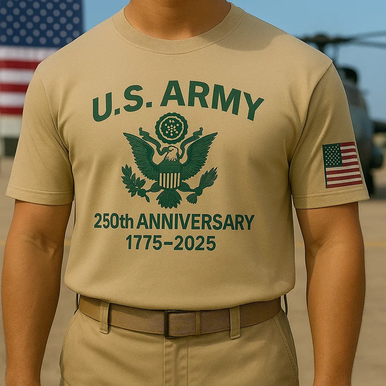 US Army 250th Anniversary 1775 2025 T-Shirt Patriotic Clothes Gifts For Men's - Liberish