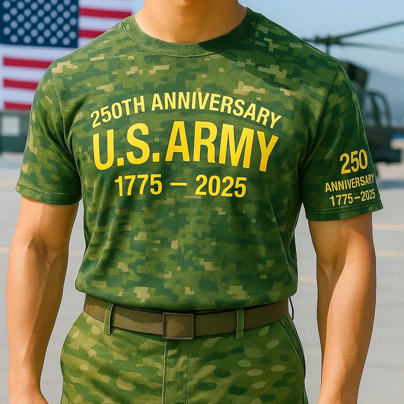 US Army 250th Anniversary 1775 2025 T-Shirt Patriotic Tees Gifts For Dad - Liberish
