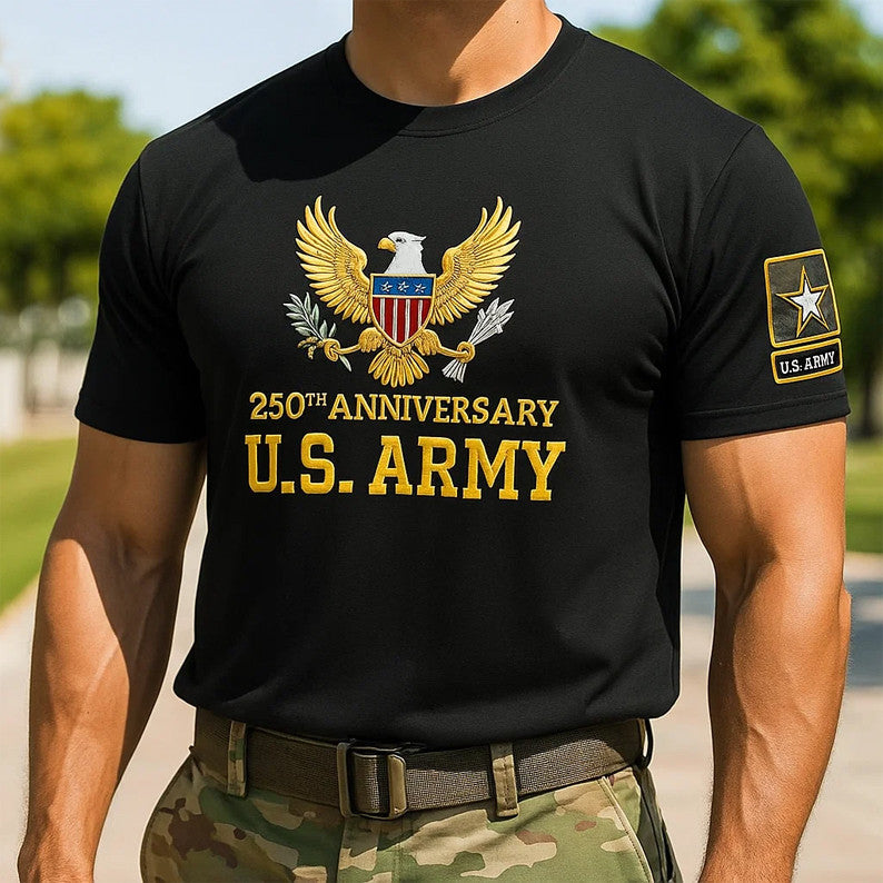 US Army 250th Anniversary Shirt Proud Military T-Shirt Gifts For Him - Liberish