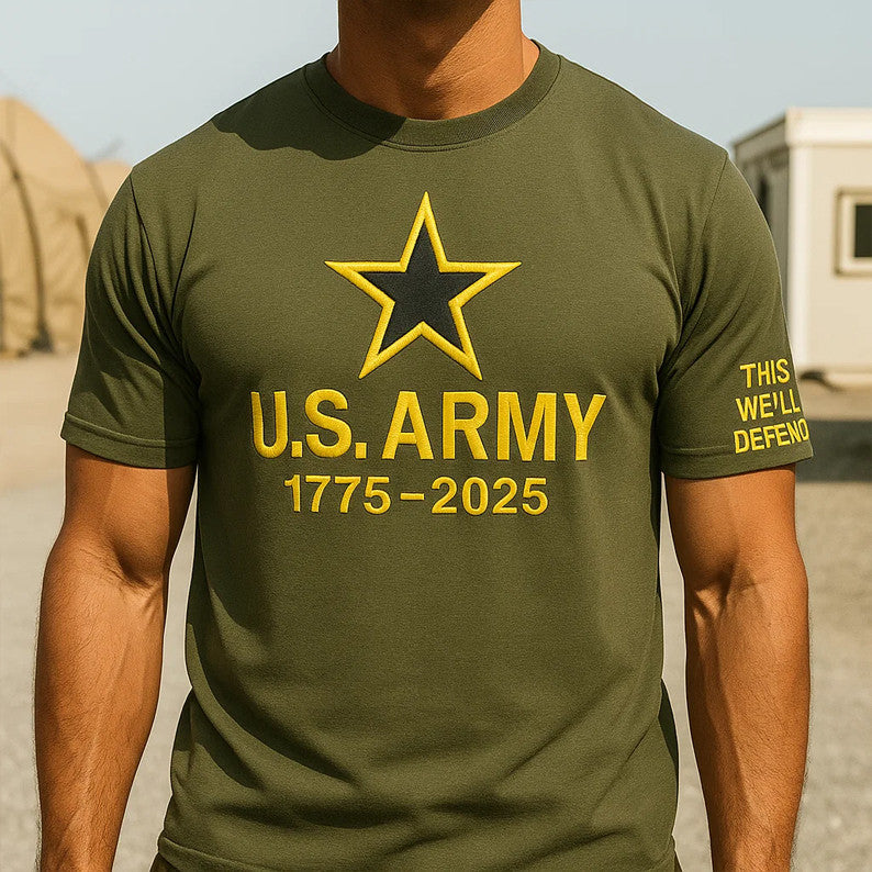 US Army 250th Anniversary T-Shirt Patriotic Clothes Gifts For Father - Liberish