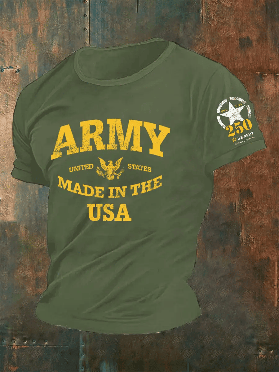 US Army 250th Anniversary T-Shirt USA Patriotic Apparel Gifts For Military - Liberish