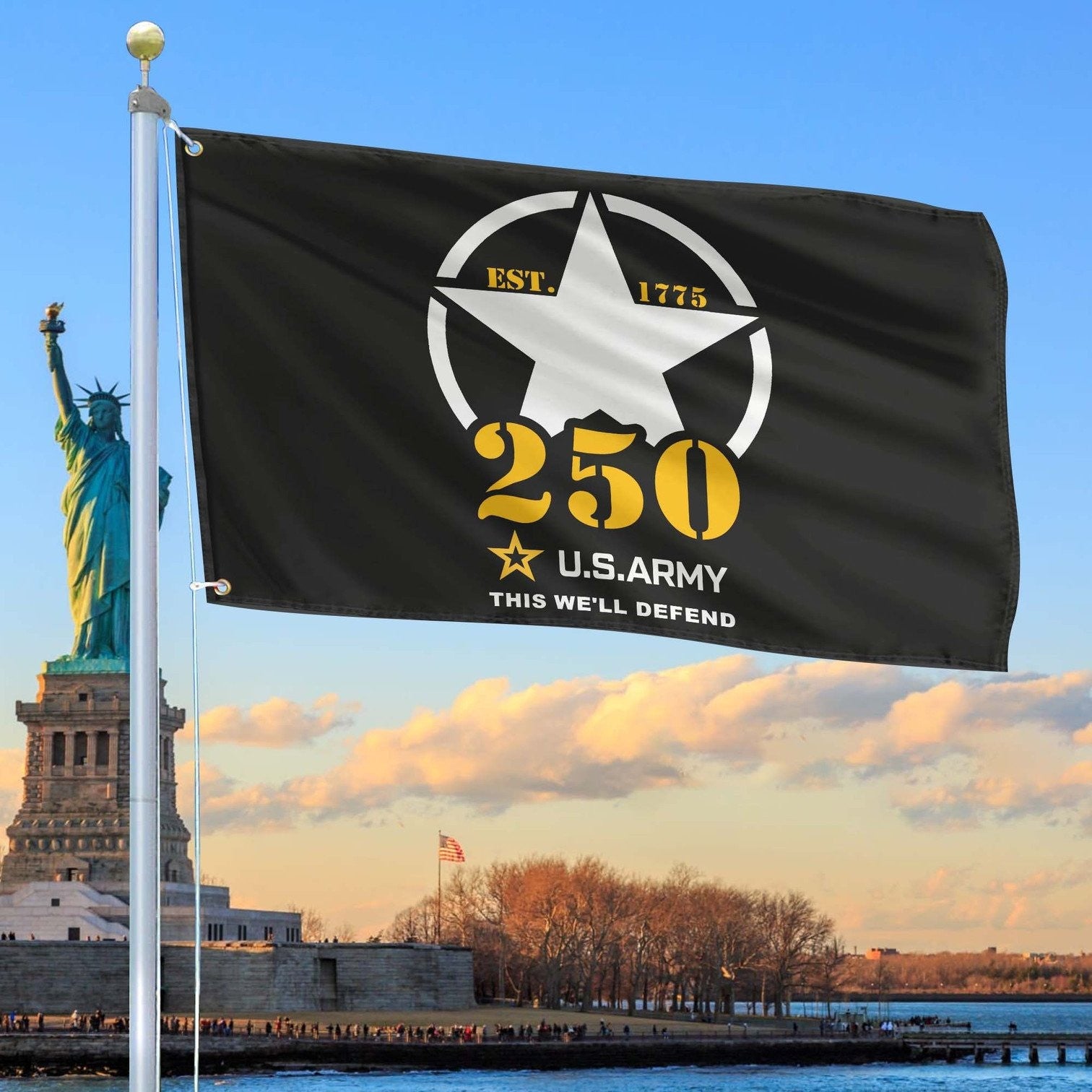 US Army Flag 250th Anniversary Military Flag Gift for Veterans - Liberish