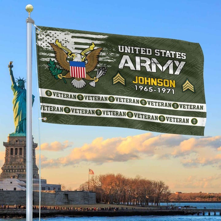 US Army Grommet Custom Flag Gifts for Army Veteran Armed Forces Day Veterans Day - Liberish
