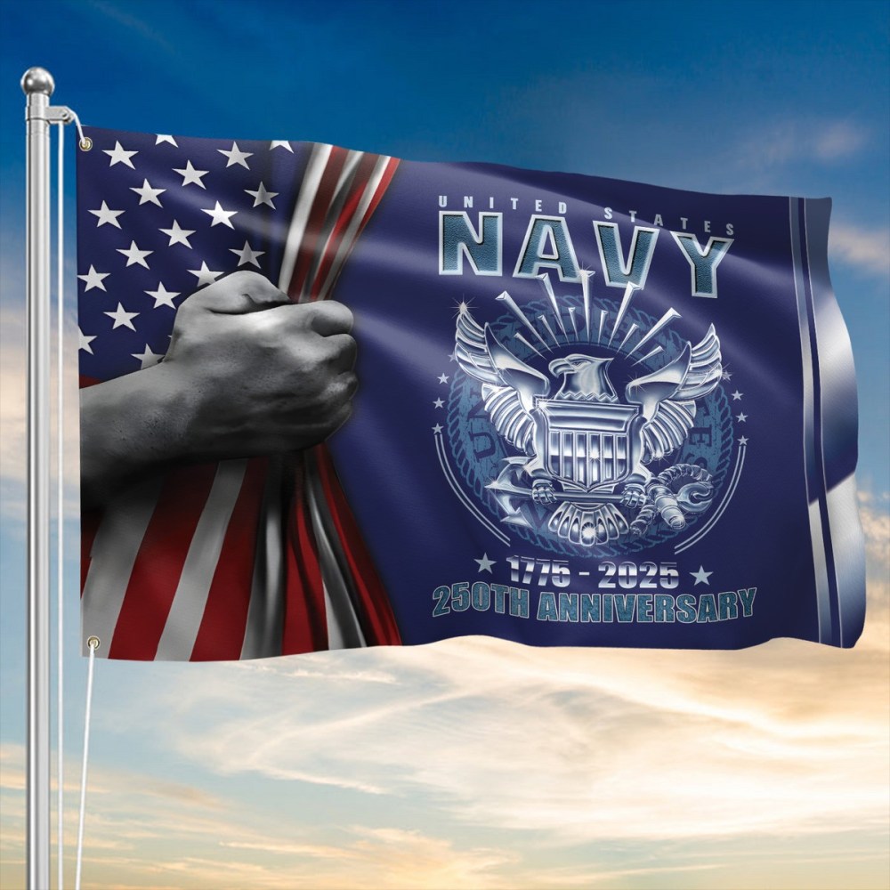 US Navy 1775 2025 250Th Anniversary Flag Proud USN Flag Gifts For Navy