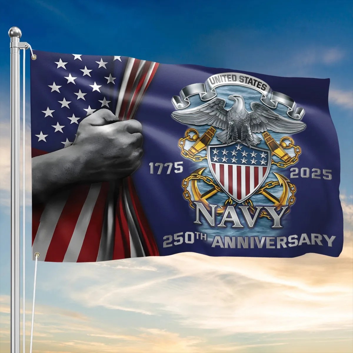 US Navy 1775 2025 250Th Anniversary This We'll Defend Flag Gifts For Navy - Liberish