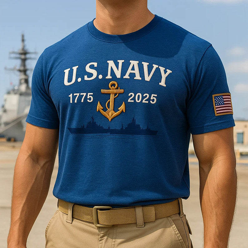 US Navy 1775 2025 T-Shirt 250th Anniversary USN Shirt Gifts For Brother - Liberish