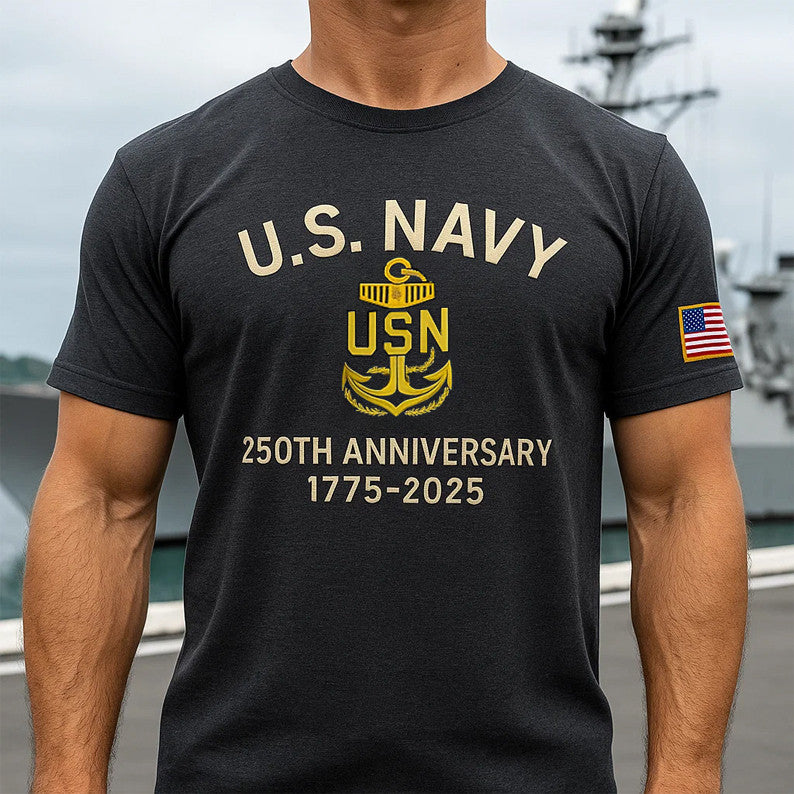 US Navy 1775 2025 T-Shirt 250th Anniversary USN Shirt Gifts For Patriots - Liberish