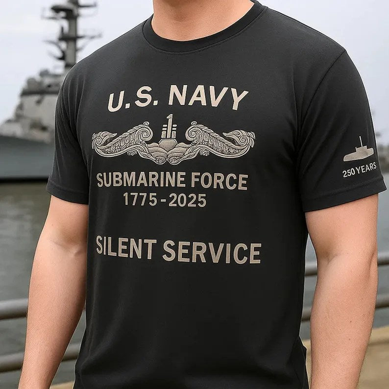 US Navy Submarine Force 1775 2025 T-Shirt 250th Anniversary USN Shirt Gifts For Dad - Liberish