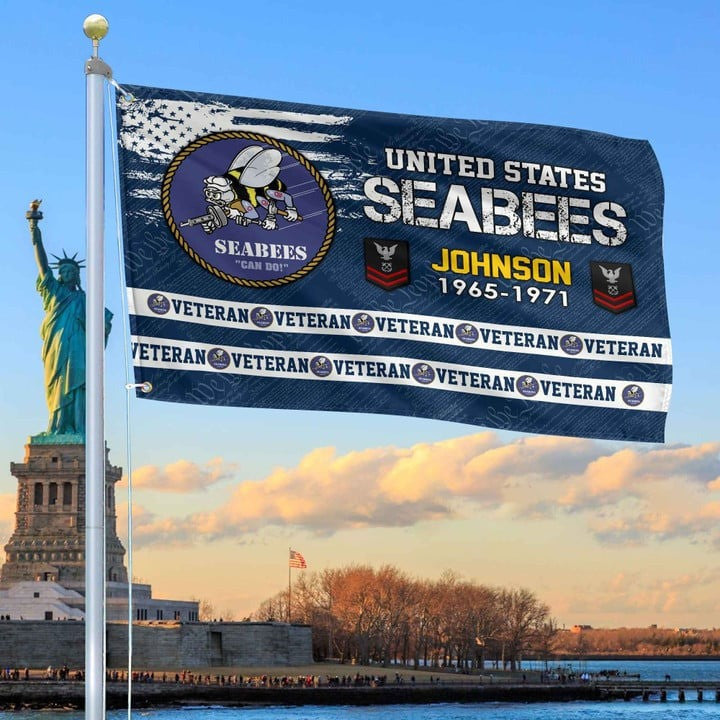US Seabees Groomet Custom Flag Gift For Seabees Veteran Armed Forces Days Veteran Days - Liberish