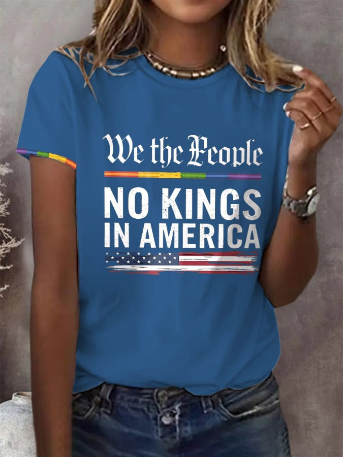 We The People No Kings Shirt Anti Trump FDT T-Shirt Gifts For Mom - Liberish