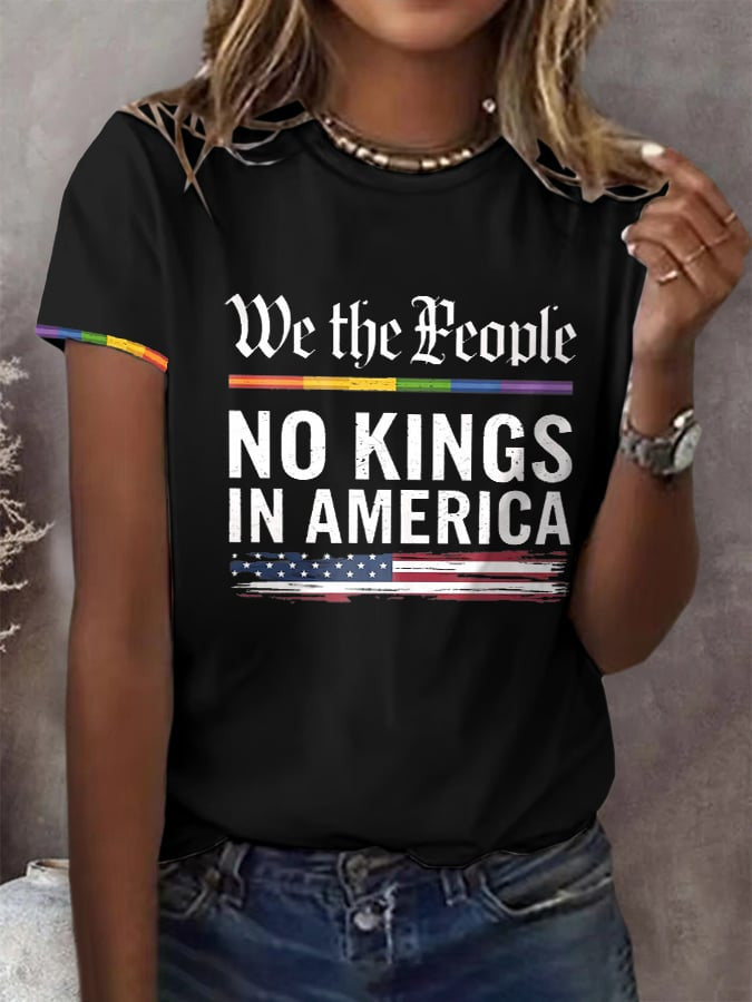 We The People No Kings Shirt Anti Trump FDT T-Shirt Gifts For Mom - Liberish