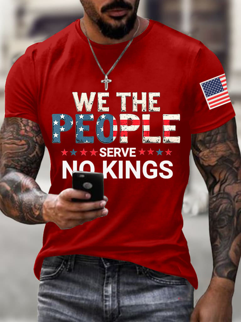 We The People Serve No Kings T-Shirt Political Tees Pro Democracy Gifts - Liberish