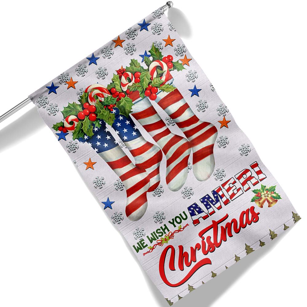 We Wish You Ameri Christmas American Flag Christmas 2025 - Liberish