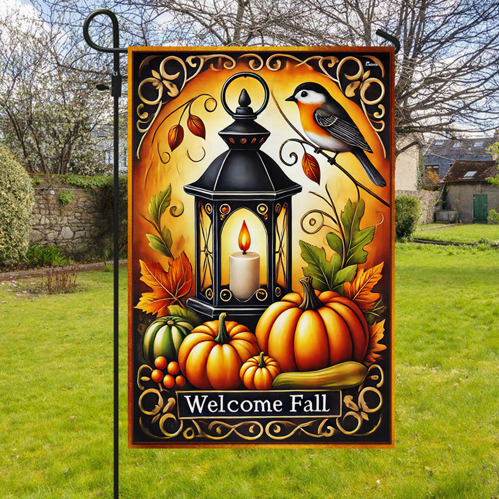 Welcome Fall Pumpkins Flag - Liberish