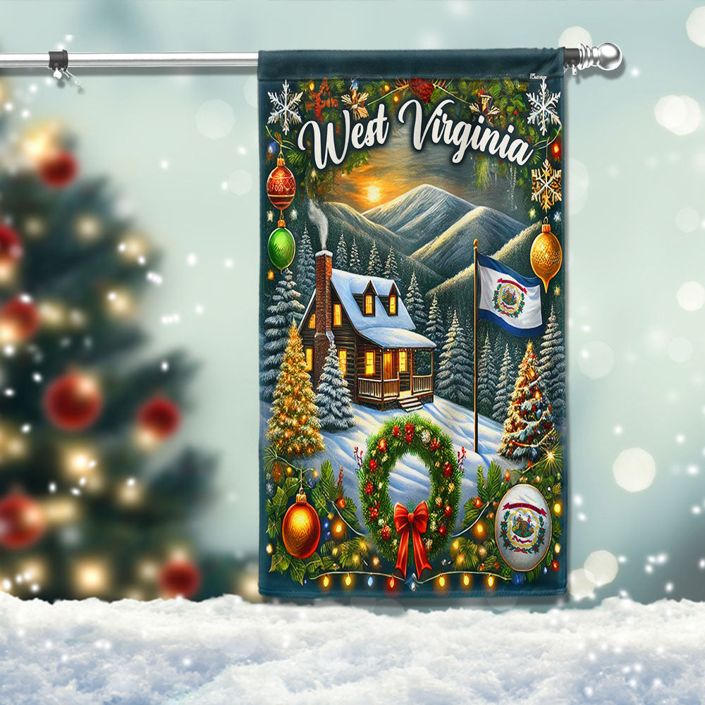West Virginia Christmas Flag - Liberish