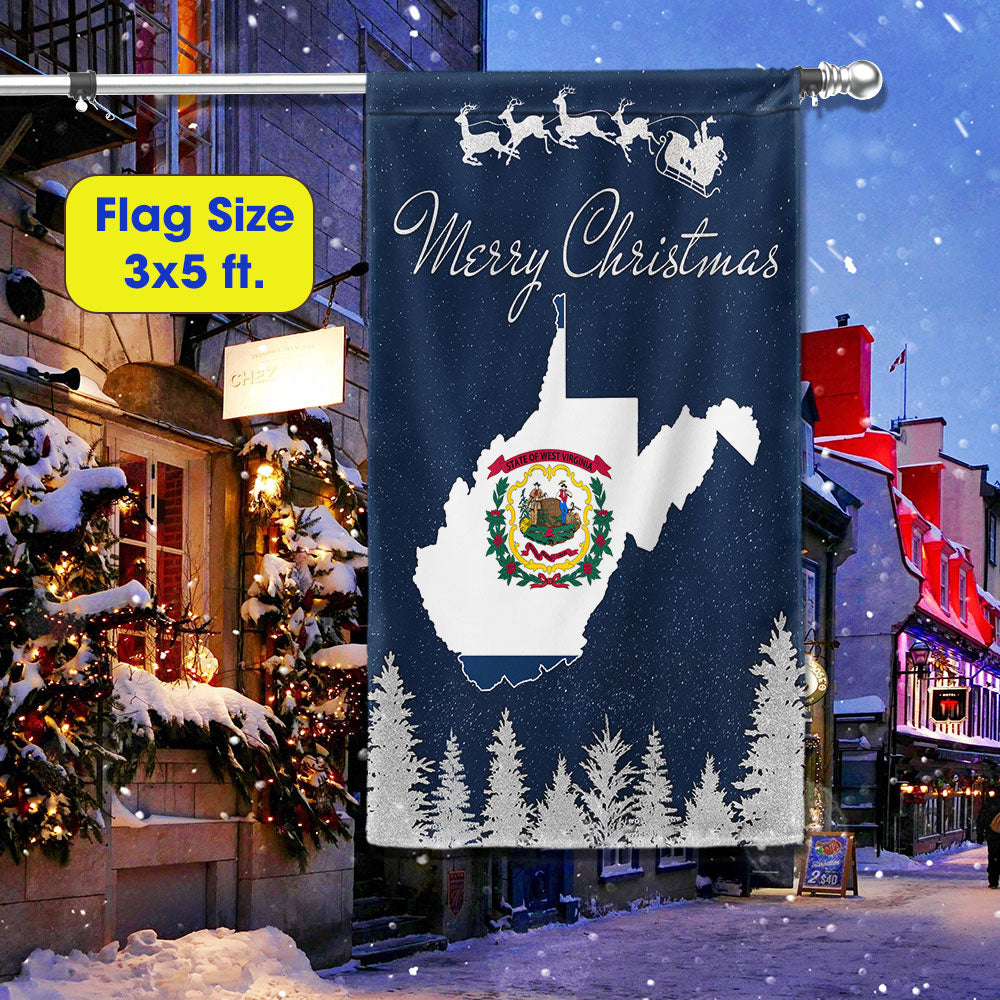 West Virginia Christmas Flag Christmas 2025 - Liberish