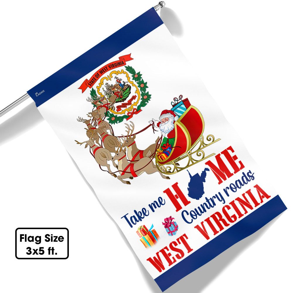 West Virginia Take Me Home Country Roads Flag - Liberish
