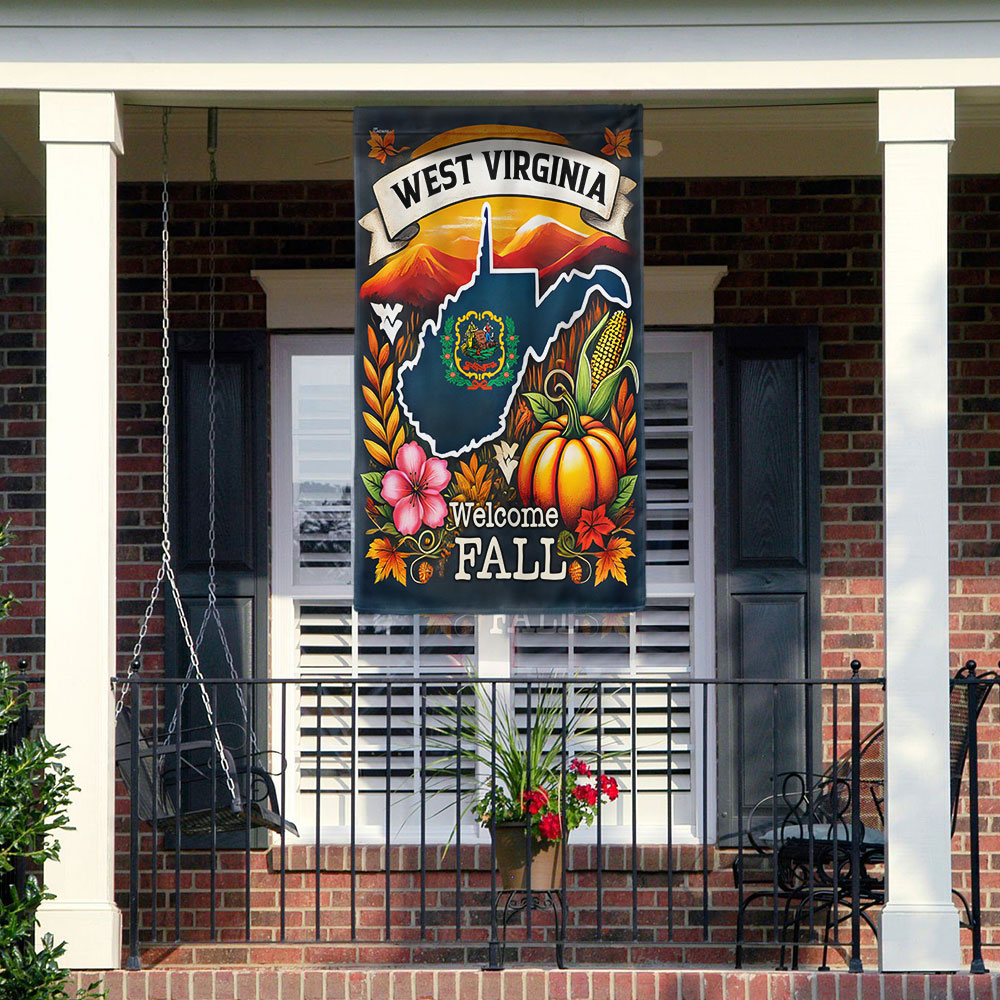 West Virginia Welcome Fall Flag - Liberish