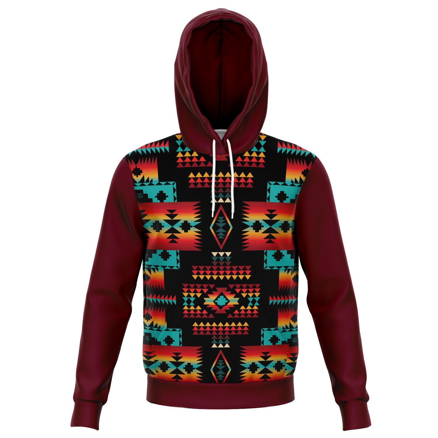Red Plum Native Tribes Pattern Native American All Over Hoodie LT10