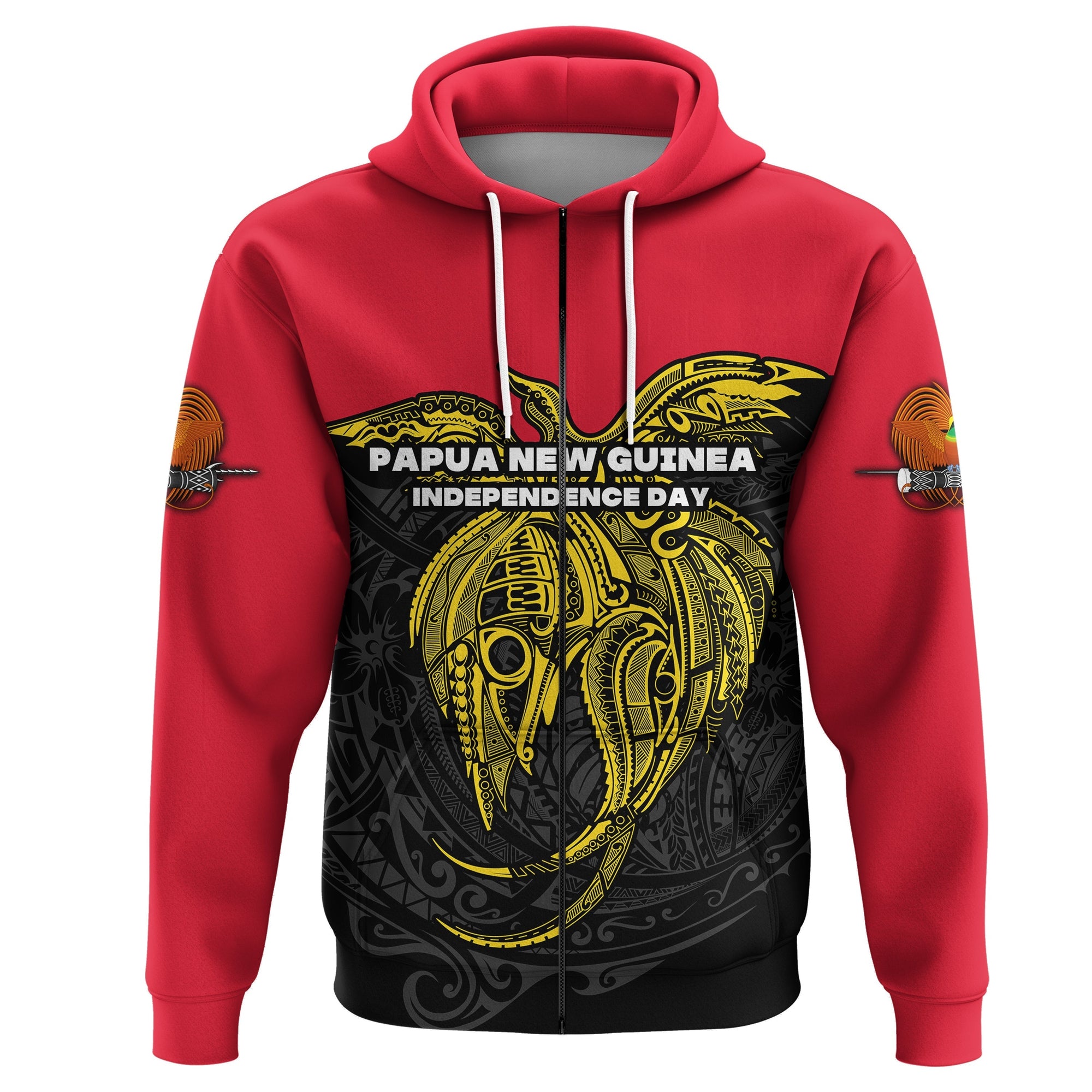 Papua New Guinea Zip Hoodie Independence Day Simple Style LT16